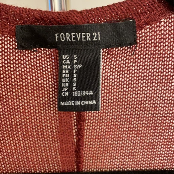 Forever 21 Burnt Orange/Red Drape Sweater - Picture 2 of 2